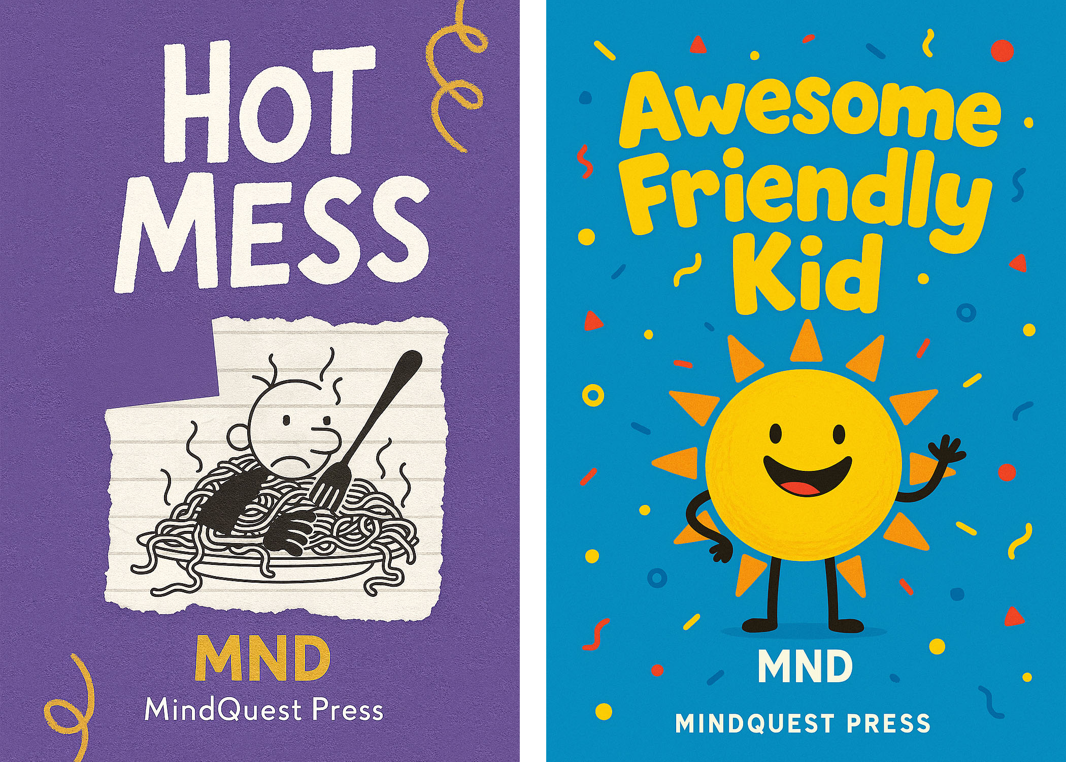 Hot Mess and Awesome Friendly Kid 2 Book Set By MND - Mind Quest Press